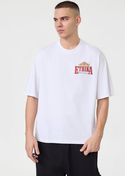 Ethika Mens box cut tee Familie Crest