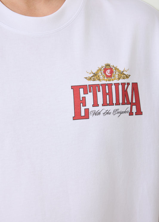 Ethika Mens box cut tee Familie Crest
