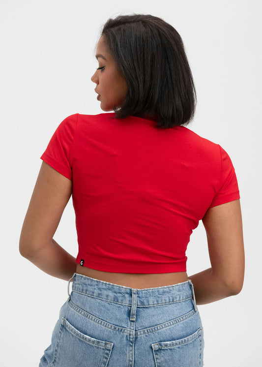 Ethika Womens baby tee Goji Berry Red